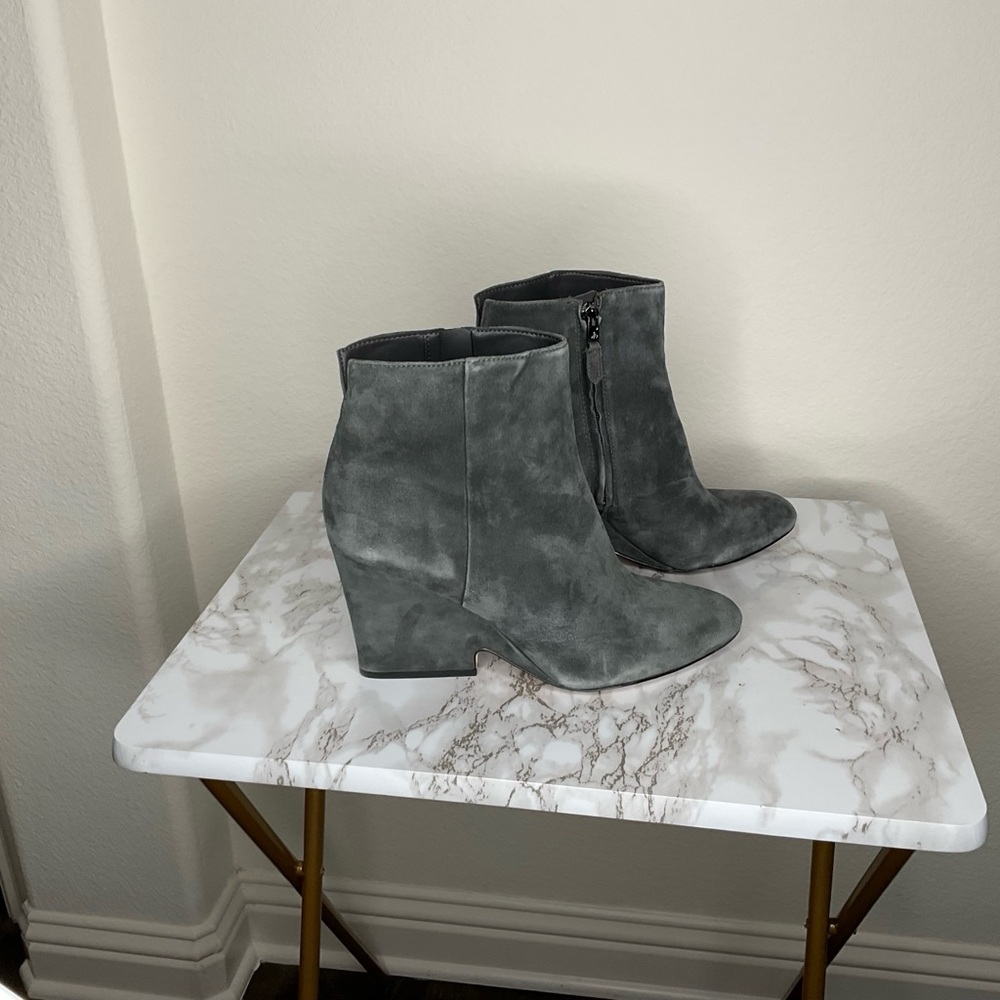 Sam Edelman Charcoal Suede Ankle Booties